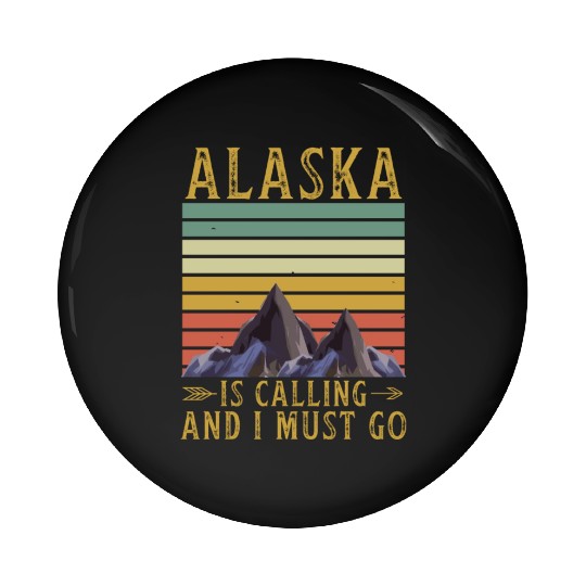 Alaska Gift USA Natur Bär Denali Grizzly Wald Pin Buttons