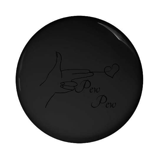 Pew Pew Love Pin Buttons