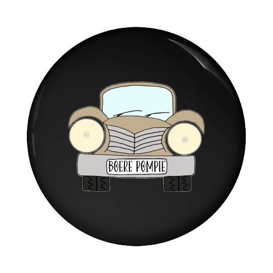Old Car Khaki Boere Pompie Afrikaans Pin Buttons