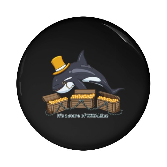 Bitcoin lover whale BTC logo Crypto lover Hodl Pin Buttons