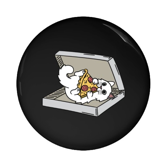 Persian Cat Pizza Lover Pin Buttons