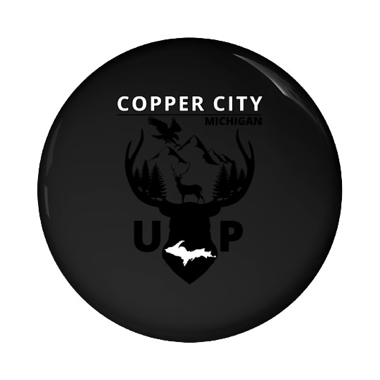 Copper City Michigan Upper Peninsula Pin Buttons