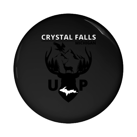 Crystal Falls Michigan Upper Peninsula Pin Buttons