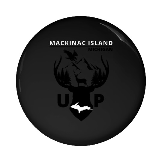 Mackinac Island Michigan Upper Peninsula Pin Buttons