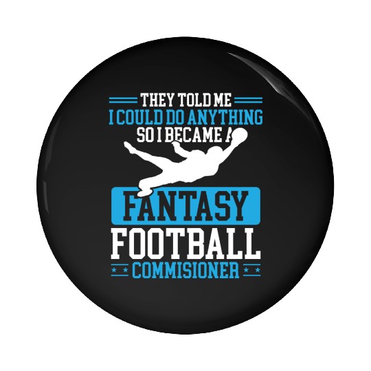Fantasy Football Commissioner Championship Team Pin Buttons