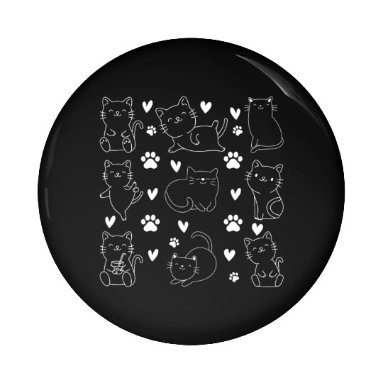 Cat Lover Cute Cat Owner Many Cats I Cute Cats Pin Buttons