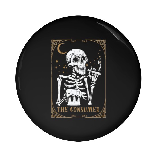 Alcohol Tarot Card Occult Club Gothic Consumer Pin Buttons