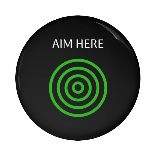 Aim Here Target Archery Bullseye Pin Buttons