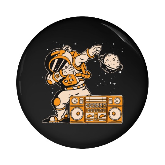 Astronomy Music Lover Radio Space Moon Universe Pin Buttons