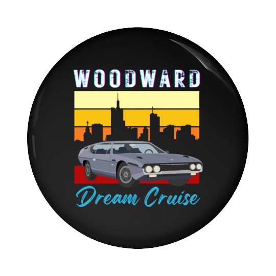 Woodward dream cruise motor show Detroit city Pin Buttons