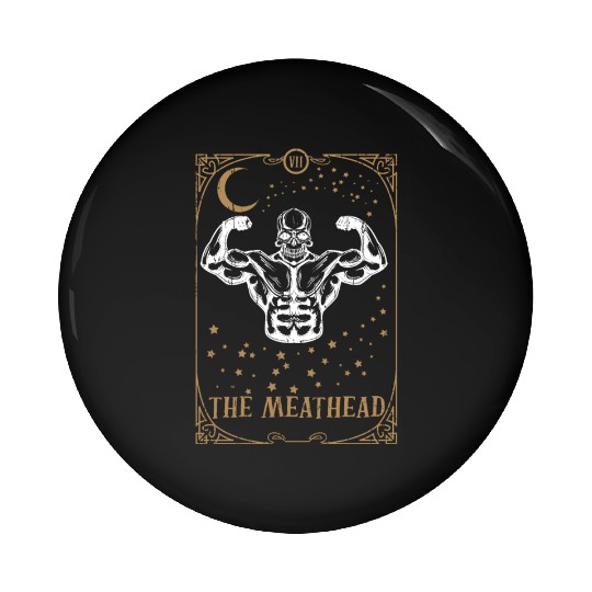 Gym Tarot Card Occult Club Gothic Meat Muscle Pin Buttons
