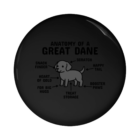 Anatomy Of A Great Dane Pin Buttons