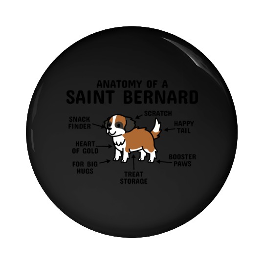 Anatomy Of A Saint Bernard Pin Buttons