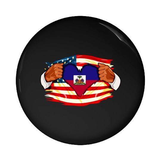Haitians Who Live in America Haiti Flag Pin Buttons
