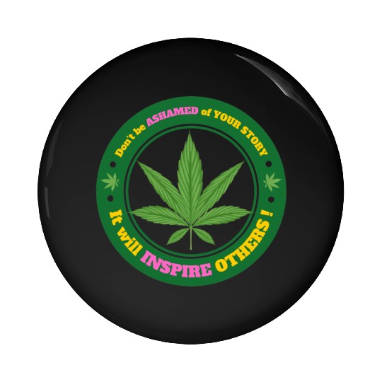 Drug Addiction Recovery AA Sober Sobriety Cannabis Pin Buttons