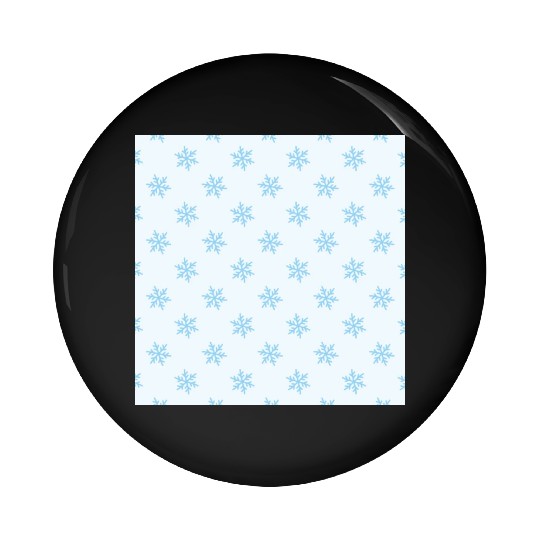 Blue Snowflakes Pattern Pin Buttons