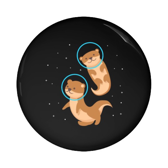 Otter Space Stars Pin Buttons