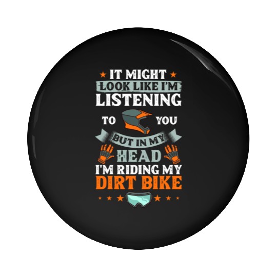 Dirt Bike Electric Motocross Riding MX Rider Pin Buttons