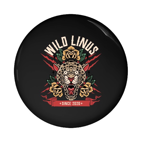 Screaming Tiger by Wild Linus Germany Pin Buttons