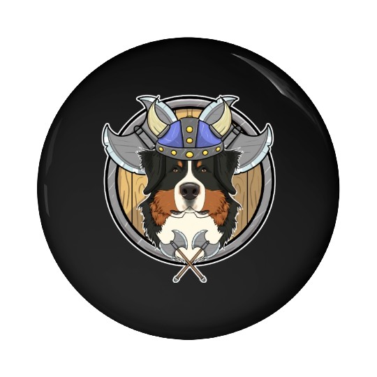 Bernese Mountain Dog I Valhalla I Viking Pin Buttons