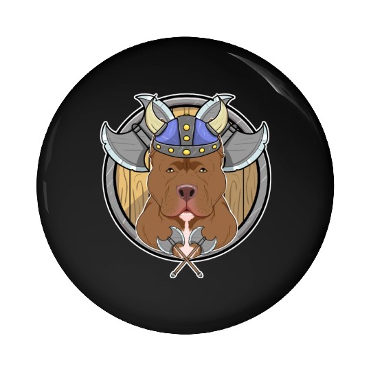Pitbull I Valhalla I Viking Pin Buttons