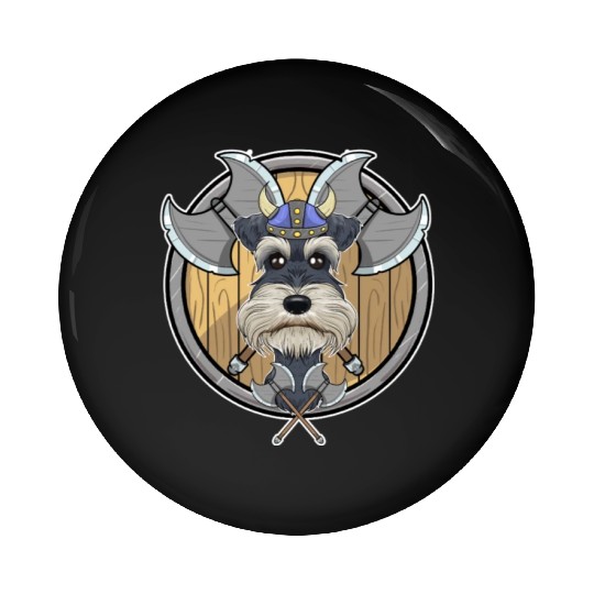 Miniature Schnauzer I Valhalla I Viking Pin Buttons