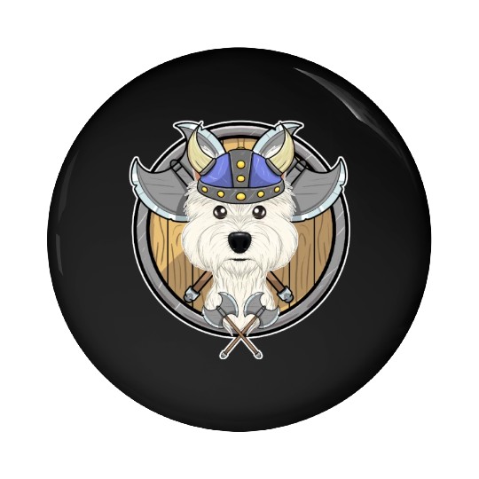 West Highland Terrier I Valhalla I Viking Pin Buttons