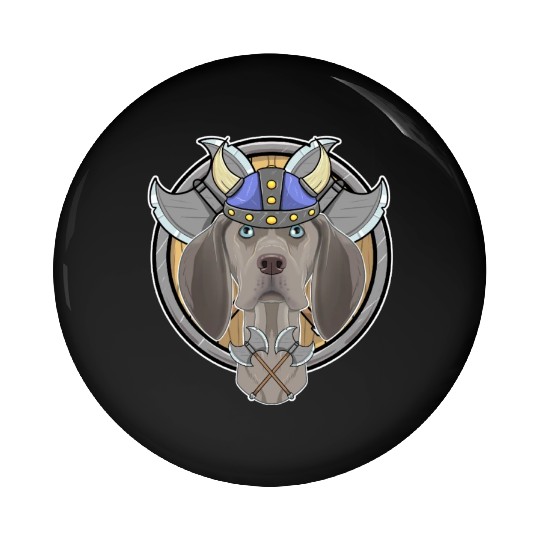 Weimaraner I Valhalla I Viking Pin Buttons