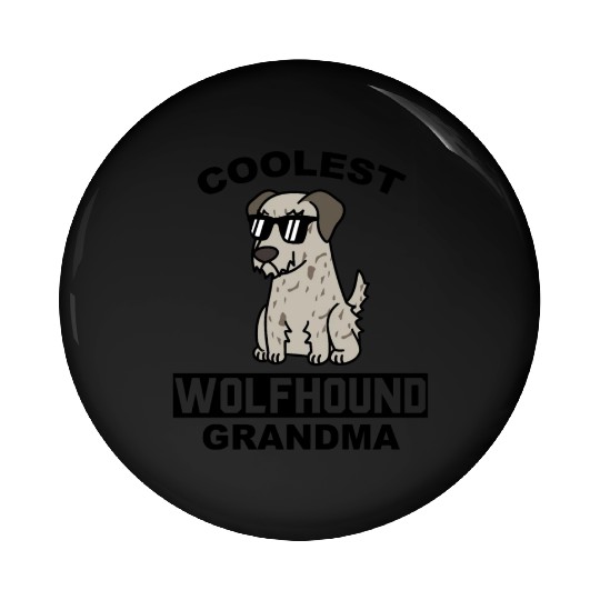 Coolest Irish Wolfhound Grandma Pin Buttons