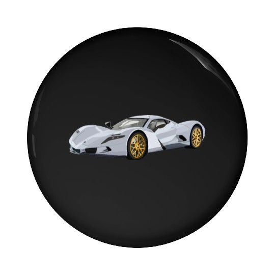 Silver car Pin Buttons