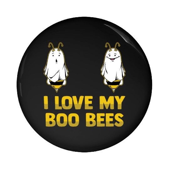 I Love My Boo Bees Bumble Bees Halloween Costume Pin Buttons