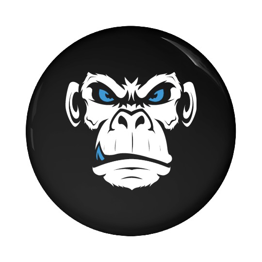 Monkey Head Angry Monkey Face Pin Buttons