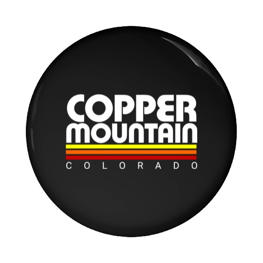 Retro Copper Mountain Colorado Pin Buttons