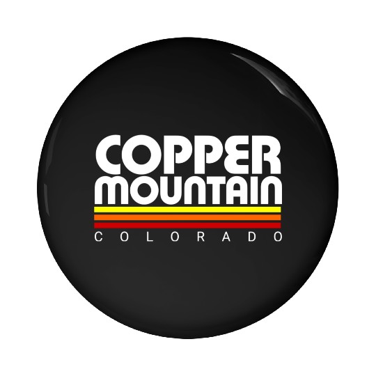 Retro Copper Mountain Colorado Pin Buttons