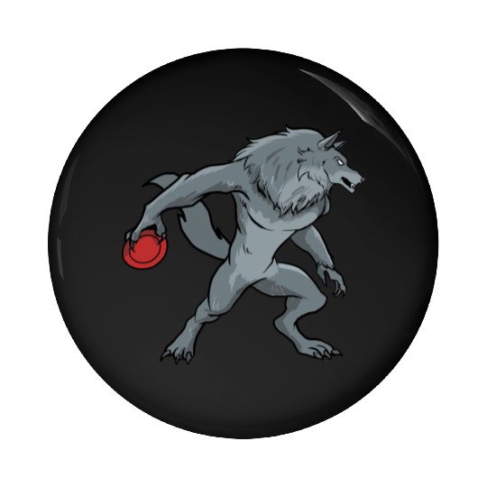Disc Golf Werewolf Pin Buttons