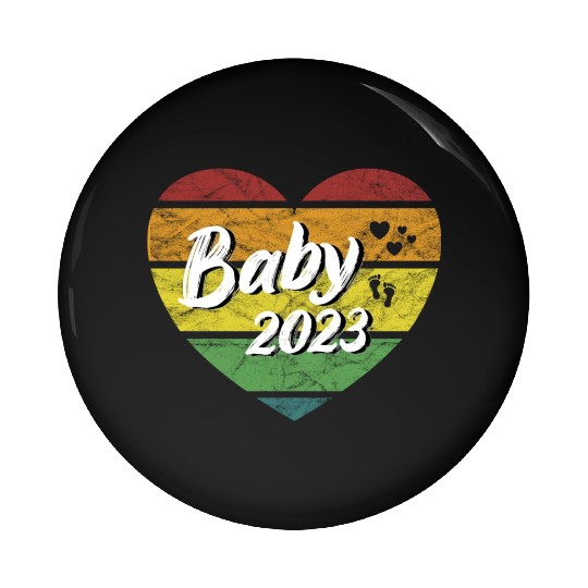 Baby 2023 newborn pregnancy retro Pin Buttons