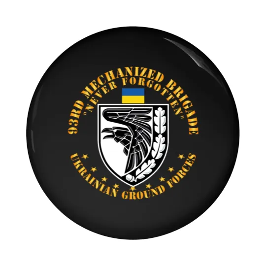 Ukraine 93rd Mechanized Brigade Never Forgotten Pin Buttons