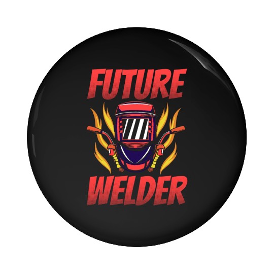 Welder Welding Vintage Future Pin Buttons