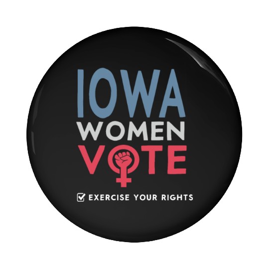 Iowa Women Vote Voter 2022 Election Feminist Pin Buttons