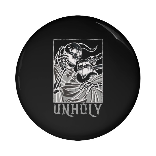 Skeleton Bones Tarot Card Occult Unholy Gothic Pin Buttons