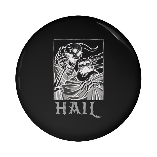 Skeleton Bones Tarot Card Occult Hail Gothic Pin Buttons