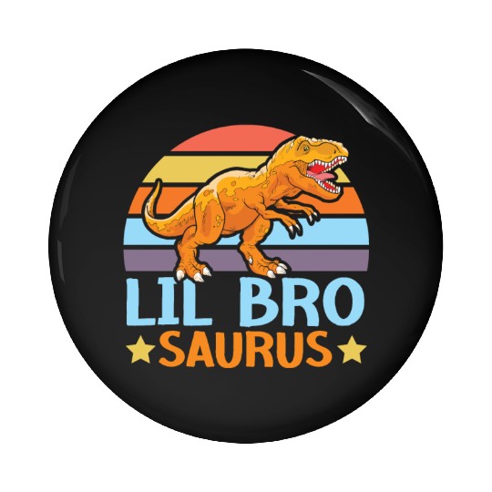 Lil Bro Saurus Best Bro Ever Brotherhood Dinosaur Pin Buttons
