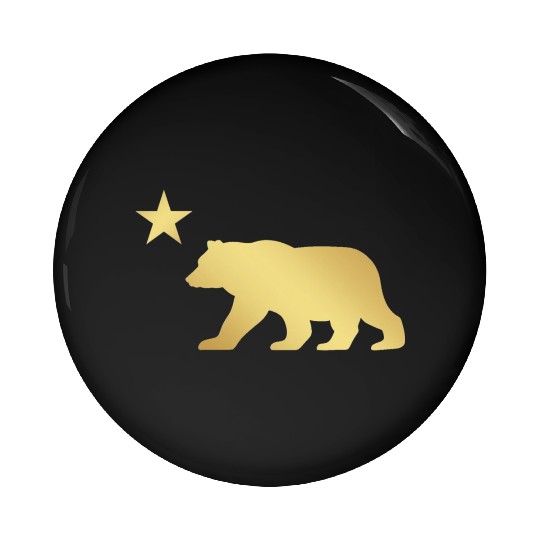 California Bear Pin Buttons