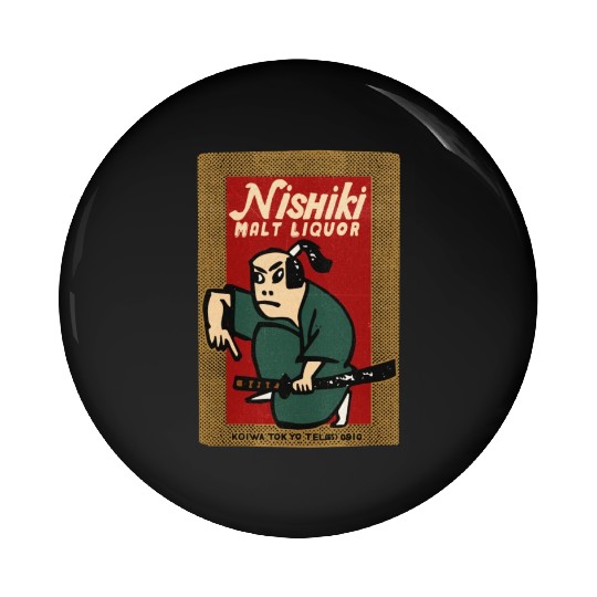 Vintage Japanese Malt Liquor Pin Buttons