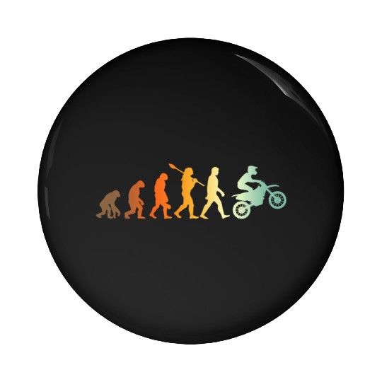 Motocross Biker Evolution Motorcross Pin Buttons