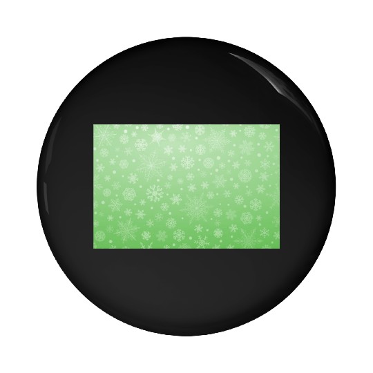 Abstract Green Snowflakes Pattern Pin Buttons