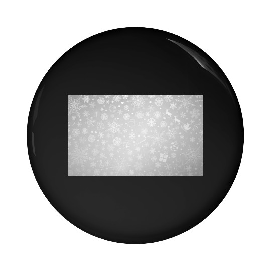 Abstract Grey Snowflakes Pattern Pin Buttons