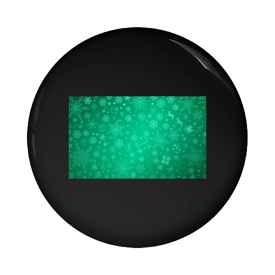 Abstract Green Christmas Winter Pattern Pin Buttons