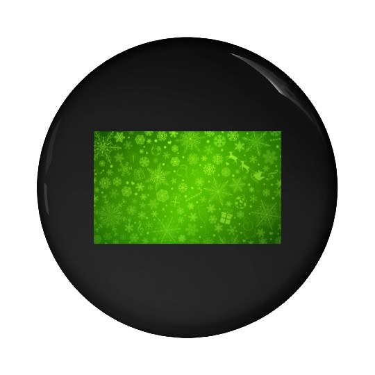 Abstract Green Christmas Winter Pattern Pin Buttons