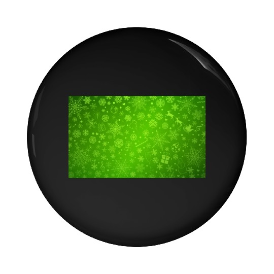 Abstract Green Christmas Winter Pattern Pin Buttons